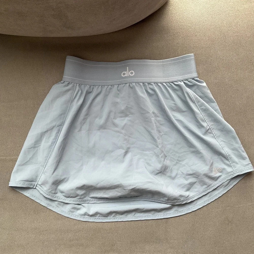 Alo Yoga Match Point Tennis Skirt Celestial Blue XXS
